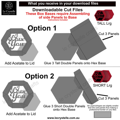 Hexagonal I Love You Box SVG  Hexagonal I Love You Box SVG