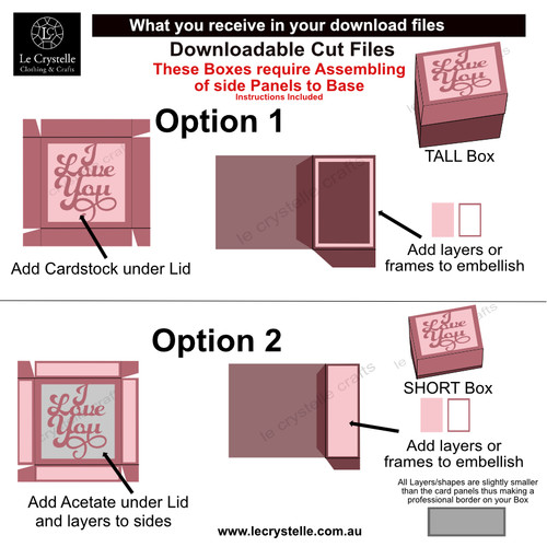 Square I Love You Box SVG Square I Love You Box SVG