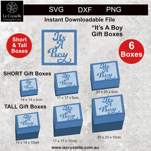 Square It's A Boy Box SVG