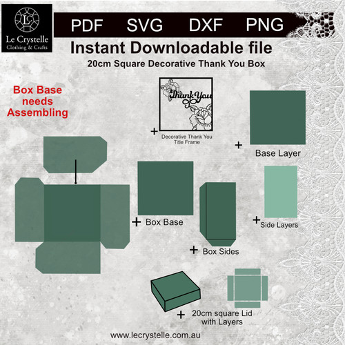Thank You Box SVG and Digital Paper Thank You Box SVG and Digital Paper