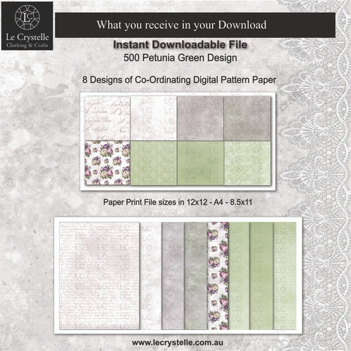 Petunia Green Embellishment Pack