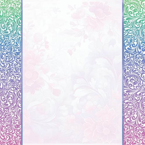 Mermaid Elegance Digital ADD ON Floral Paper 6 Pk set 1 Mermaid Elegance Digital ADD ON Floral Paper 6 Pk set 1