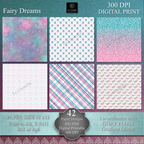 Fairy Dreams Digital Paper Collection Fairy Dreams Digital Paper Collection