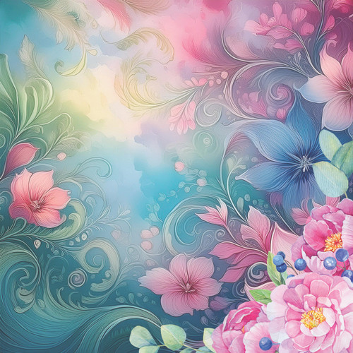 Fairy Dreams Digital Paper ADD ON Floral 6Pk Set 3 Fairy Dreams Digital Paper ADD ON Floral 6Pk Set 3