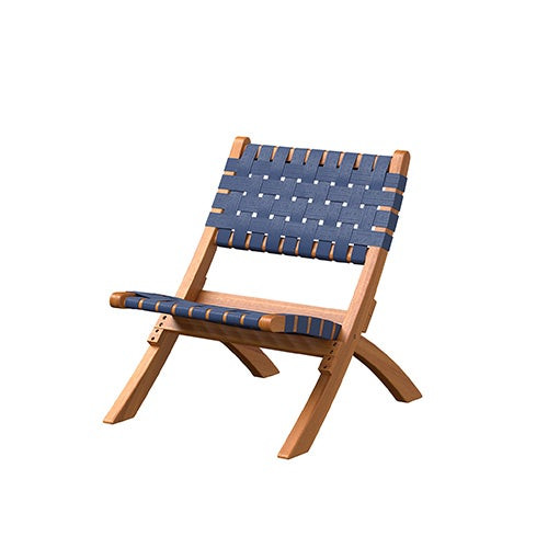 Sava Indoor/Outdoor Folding Chair Navy Blue Webbing
