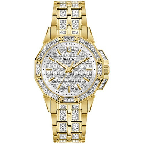 Ladies Octava Crystal Gold-Tone Stainless Steel Watch Crystal Dial