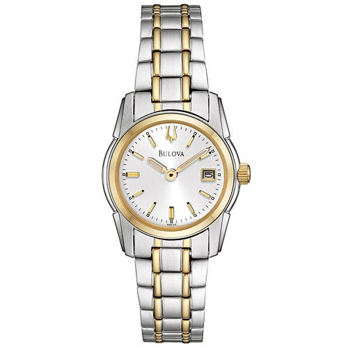 Dress Collection Ladies Two Toned Bracelet Gold/Silver Dial