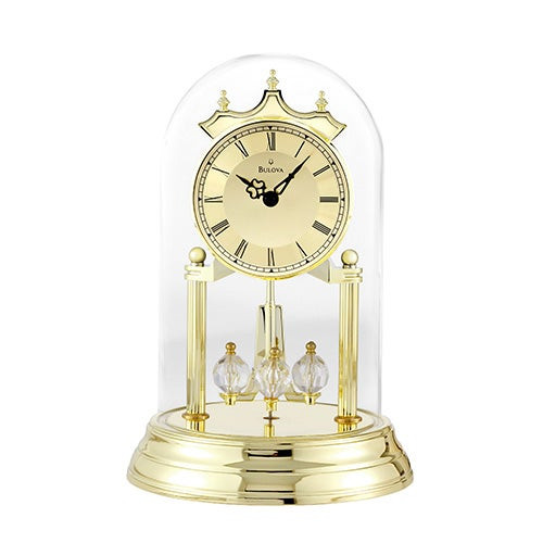 Tristan I Anniversary Clock Brass Polish