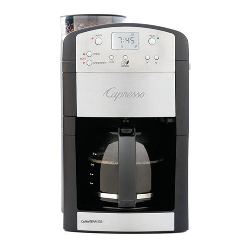 CoffeeTEAM GS 10 Cup Coffeemaker w/ Conical Burr Grinder Black