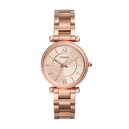 Ladies Carlie Rose Gold-Tone Crystal Bracelet Watch Rose Gold Dial