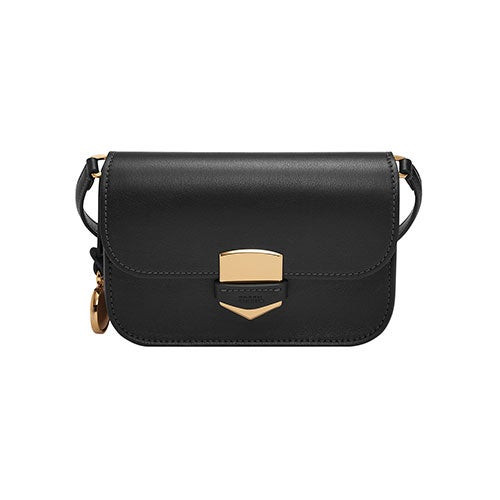 Lennox Small Flap Crossbody Black