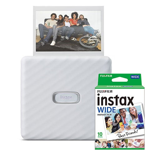 Instax Link WIDE Smartphone Printer Bundle Ash White