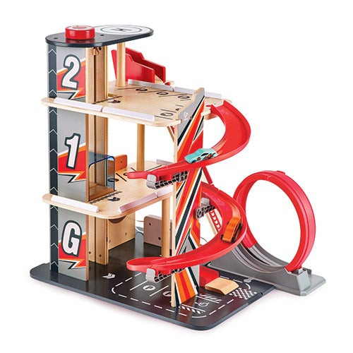 Gearhead Stunt Garage Wooden High Rise Car Parking Lot Ages 3+ Years