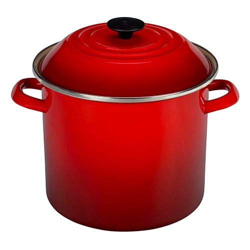 10qt Enamel on Steel Covered Stockpot Cerise