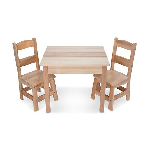 3pc Wooden Table & Chairs Set Ages 3-6 Years