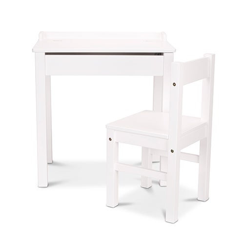 Kids Lift-Top Desk and Chair White