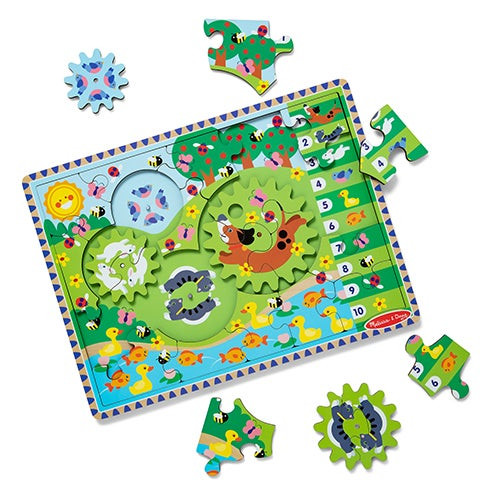 Wooden Animal Chase Gear Puzzle Ages 3+ Years