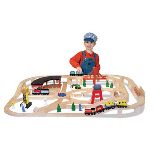 Wooden Railway Train Set