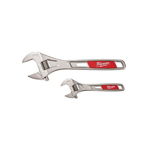 2pc Adjustable Wrench Set