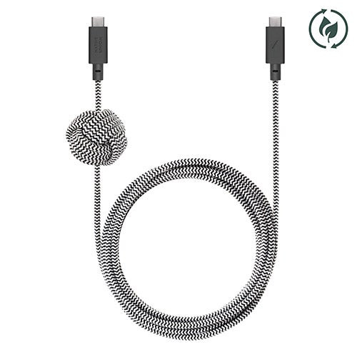 10ft Anchor Cable 240W USB-C to USB-C Zebra