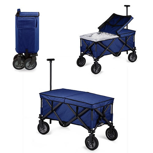 Adventure Wagon Elite Portable Utility Wagon w/ Table & Liner Blue