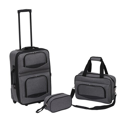 3pc Luggage Set Heather Gray