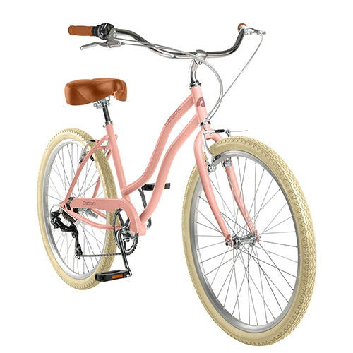 Chatham-7 26" Beach Cruiser Step Through Bike Blush Pink