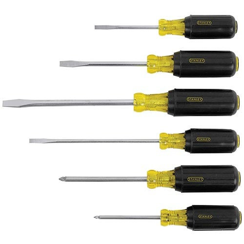 6pc Vinyl Grip Screwdriver Set