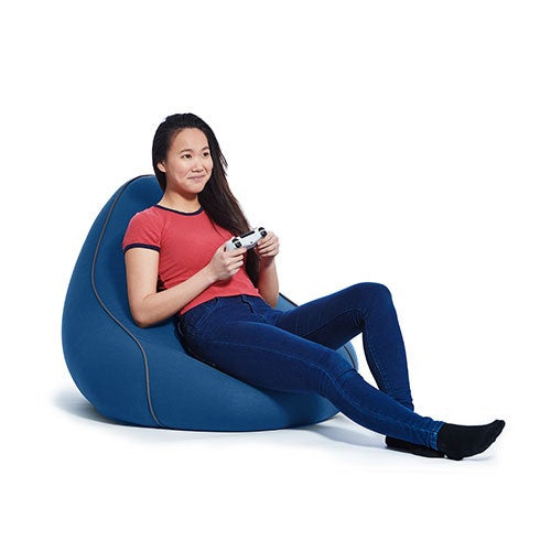 Lounger Modular Gaming Bean Bag Chair w/ Blue Cover