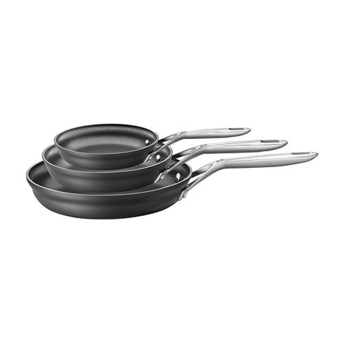 Motion 3pc Hard Anodized Nonstick Fry Pan Set