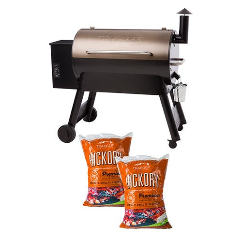 Pro Series 34 Pellet Grill Bronze w/ Hickory Pellets