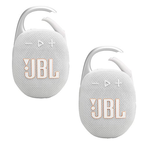 Clip 5 Ultra-Portable  Waterproof Speaker - 2pc Kit White