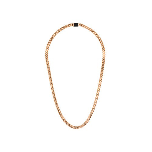 Latin GRAMMY Classic 6mm Stainless Steel Curb Chain Necklace - 22" Rose Gold-Tone