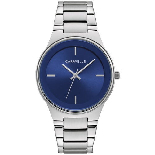Men's Modern Silver-Tone Stainless Steel Watch Box Set w/ Bracelet