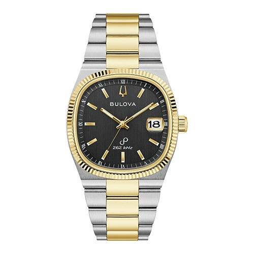 Mens Super Seville HPQ Precisionist Two-Tone Stainless Steel Watch Black Dial
