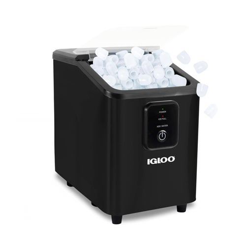 26lb Self-Cleaning Countertop Ice Maker Black
