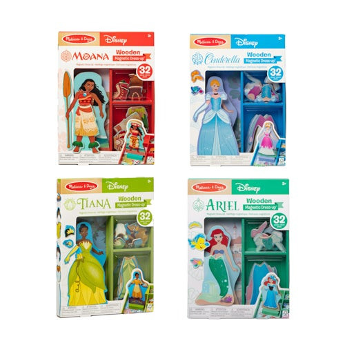 Disney Princess Magnetic Dress Up Kit - Moana Tiana Ariel Cinderella