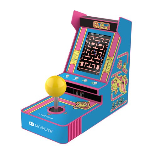 Ms. Pac-Man Joystick Player 6.8" Portable Retro Arcade Game
