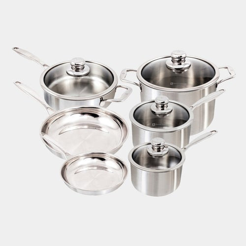 Premium Clad 10pc Stainless Steel Set