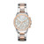 Lady Banks Silver & Rose Gold Multi-Dial Crystal Watch Mother-of-Pearl Dial