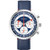 Men's Chronograph C Blue Leather Watch, Blue & White Dial