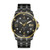 Men's Marine Star Black Ion-Plated Stainless Steel Diamond Watch, Black Dial
