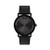 Men's Bold Evolution 2.0 Black Leather Strap Watch, Black Dial