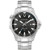 Men's Marine Star Silver-Tone Stainless Steel Watch, Black Dial