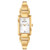 Ladies' Classic Gold-Tone Stainless Steel Rectangle Watch, Mother-of-Pearl Dial