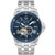 Men's Marine Star Automatic Silver-Tone Stainless Steel Watch, Blue Dial