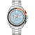 Men's Racer Chronograph Silver-Tone Stainles Steel Watch, Blue Dial