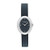 Ladies' Sammy Oval Silver & Dark Blue Leather Strap Watch, Dark Blue Dial