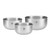 3pc Prep Stainless Steel Nesting Bowl Set Silver