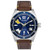 Men's Vintage Mickey Mouse Eco-Drive Brown Leather Strap Watch, Navy Dial Men's Vintage Mickey Mouse Eco-Drive Brown Leather Strap Watch, Navy Dial